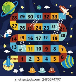 Frame of board game ,Funny frame,snake games,Vector illustrations.