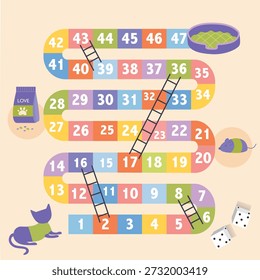 Frame of board game ,Funny frame,snake games,Vector illustrations.