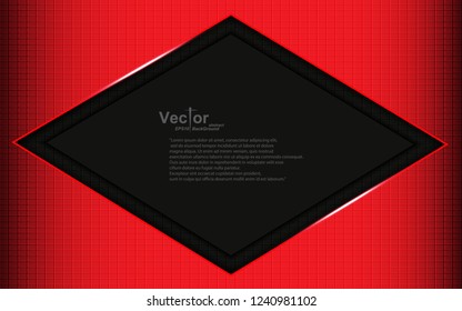 Frame board red black background line concept layout
