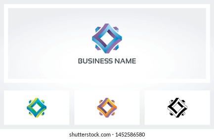 Frame Bold Block Square Logo