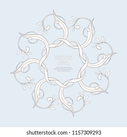 Frame, border in art nouveau style Isolated on white background.. Label for products or cosmetics. Vintage, old, retro style. Stock vector illustration.