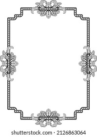 A frame border art vintage deco style illustration