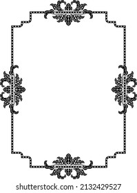 A frame border art vintage deco style illustration