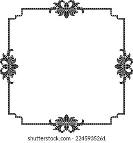 A frame border art vintage deco style illustration