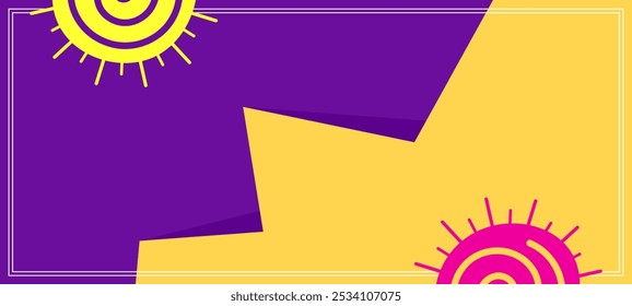 fundo da borda do quadro com tema de verão para banner, cartaz, layout, cartão de saudação, design de brochura, digital, modelo.