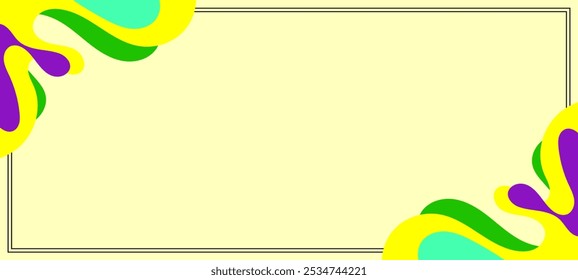 frame border background with summer theme for banner, poster, layout, greeting card, brochure, digital, template. vector illustration