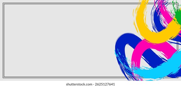frame border backgrounds with colorful brush strokes and textures for banner, poster, flyer, layout, greeting card, brochure design, digital, template. vectors illustration