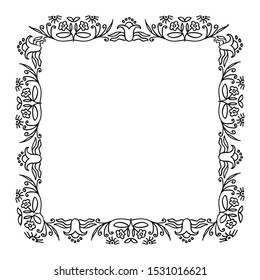 Frame Border Batik Style Doodle Style Stock Vector (Royalty Free ...