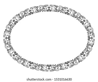 frame or border with batik style, doodle style frame, outline of the theme of the hand drawing.