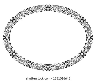 Frame Border Batik Style Doodle Style Stock Vector (Royalty Free ...