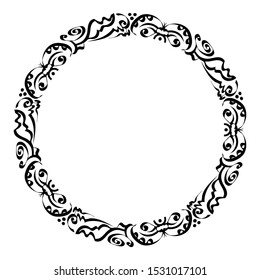 frame or border with batik style, doodle style frame, outline of the theme of the hand drawing.