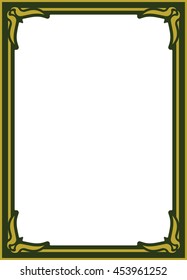 Frame border beautiful vector vintage isolated green