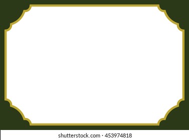 Frame border beautiful vector vintage isolated green