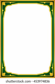 Frame border beautiful vector vintage isolated green