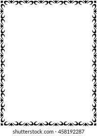 Frame border beautiful vector vintage isolated