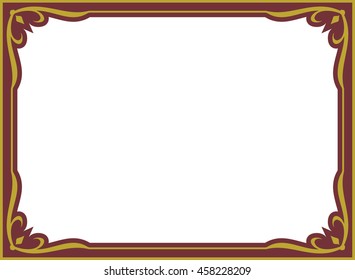 Frame border beautiful vector vintage isolated