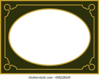 Frame border beautiful vector vintage isolated green