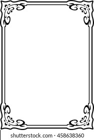 Frame border beautiful vector vintage isolated