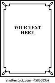 Frame border beautiful vector vintage isolated