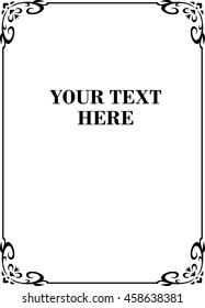 Frame border beautiful vector vintage isolated