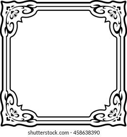 Frame border beautiful vector vintage isolated