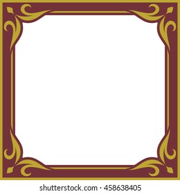 Frame border beautiful vector vintage isolated
