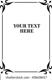 Frame border beautiful vector vintage isolated
