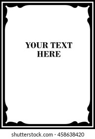 Frame border beautiful vector vintage isolated