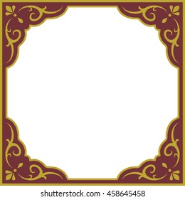 Frame border beautiful vector vintage isolated
