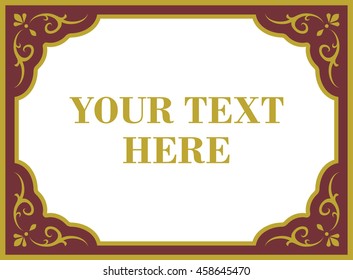 Frame border beautiful vector vintage isolated