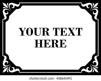Frame border beautiful vector vintage isolated