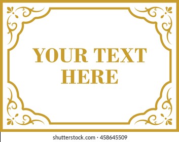 Frame border beautiful vector vintage isolated