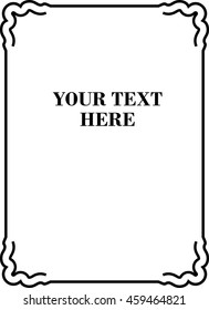 Frame border beautiful vector vintage isolated