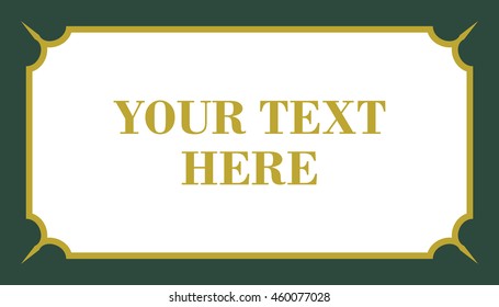 Frame border beautiful vector vintage isolated green