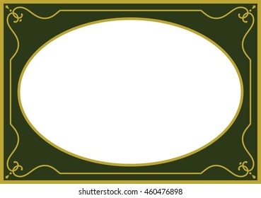 Frame border beautiful vector vintage isolated green
