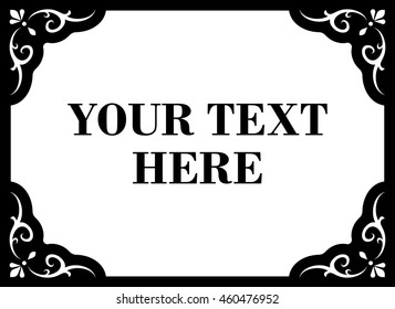 Frame border beautiful vector vintage isolated
