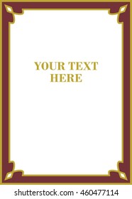 Frame border beautiful vector vintage isolated