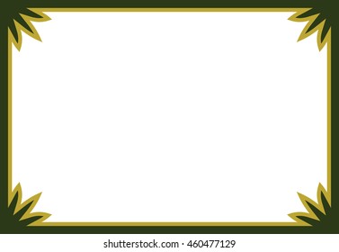 Frame border beautiful vector vintage isolated green