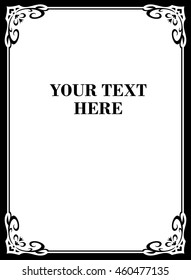 Frame border beautiful vector vintage isolated