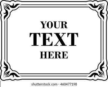 Frame border beautiful vector vintage isolated