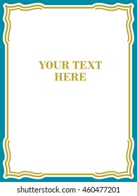 Frame border beautiful vector vintage isolated