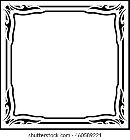 Frame border beautiful vector vintage isolated