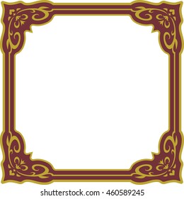 Frame border beautiful vector vintage isolated