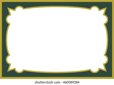 Frame border beautiful vector vintage isolated green
