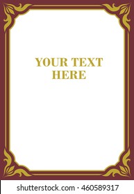 Frame border beautiful vector vintage isolated