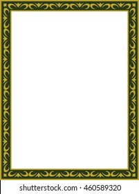 Frame border beautiful vector vintage isolated green