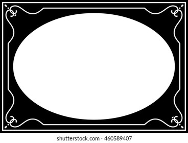 Frame border beautiful vector vintage isolated