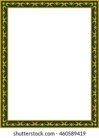 Frame border beautiful vector vintage isolated green