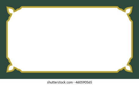 Frame border beautiful vector vintage isolated green