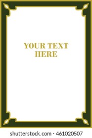 Frame border beautiful vector vintage isolated